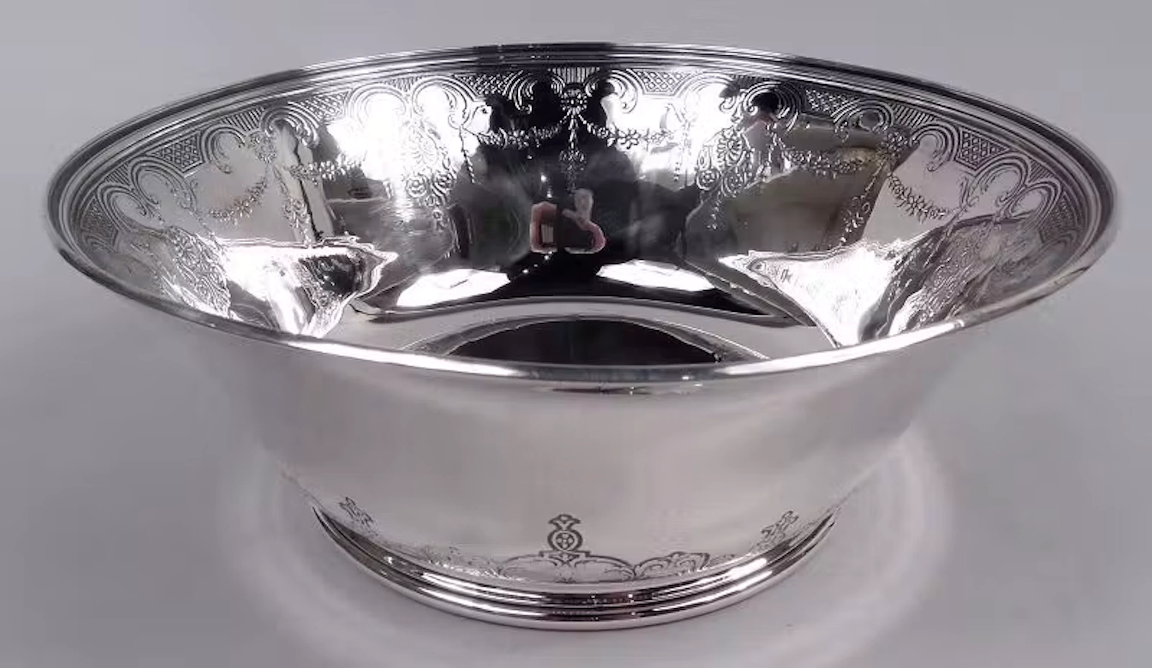 Antique Tiffany Edwardian Classical Sterling Silver Bowl