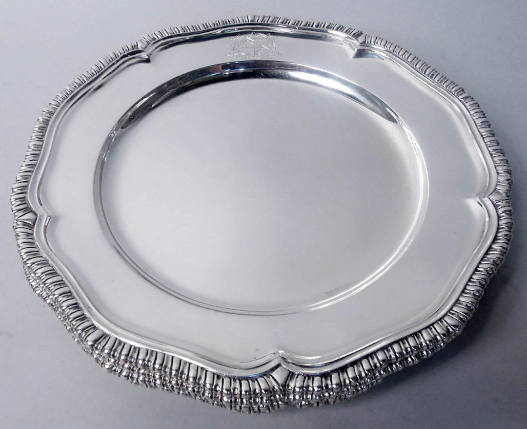 Set of 4 Paul Storr English Georgian Classical Dinner Plates 1808