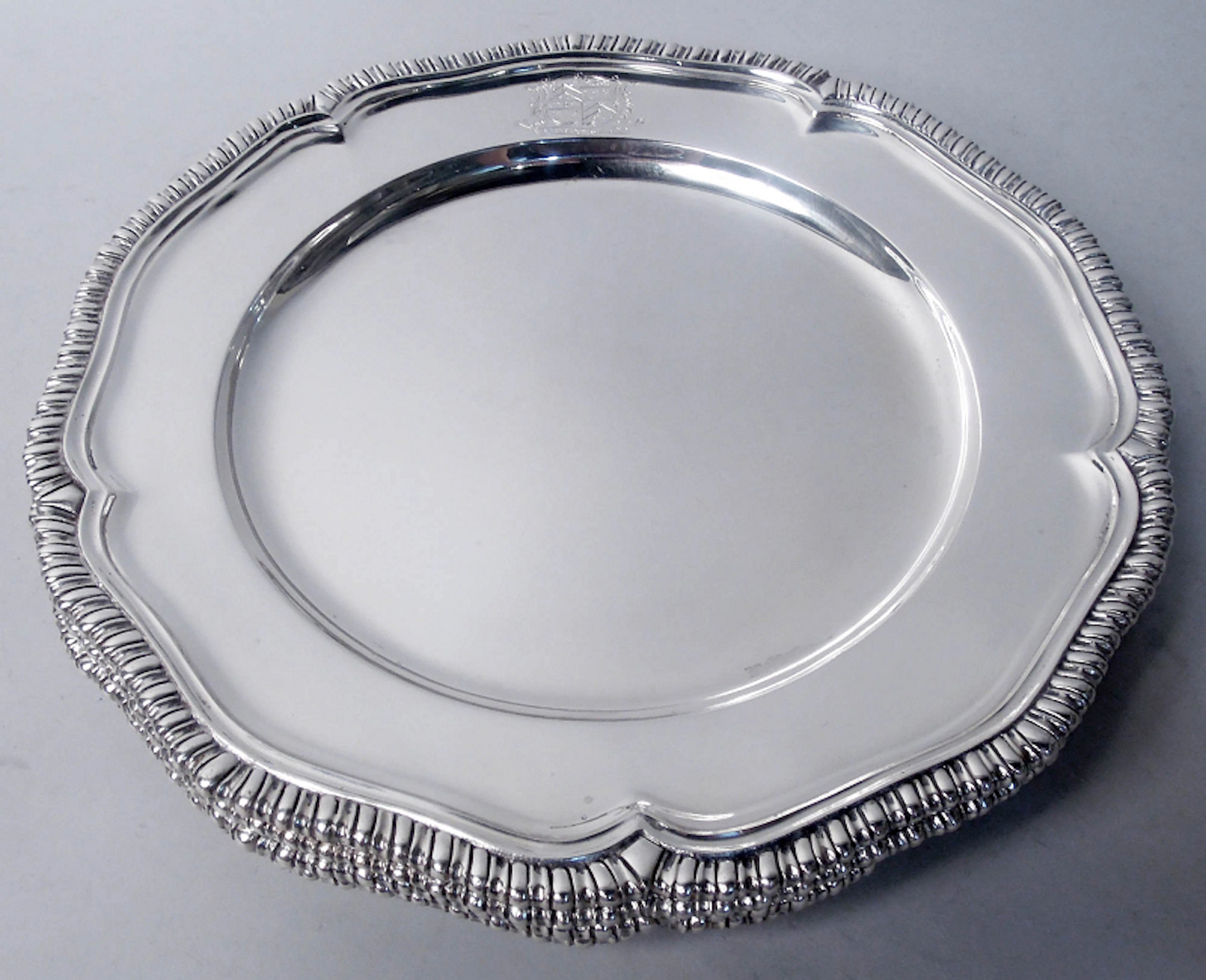 Set of 4 Paul Storr English Georgian Classical Dinner Plates 1808