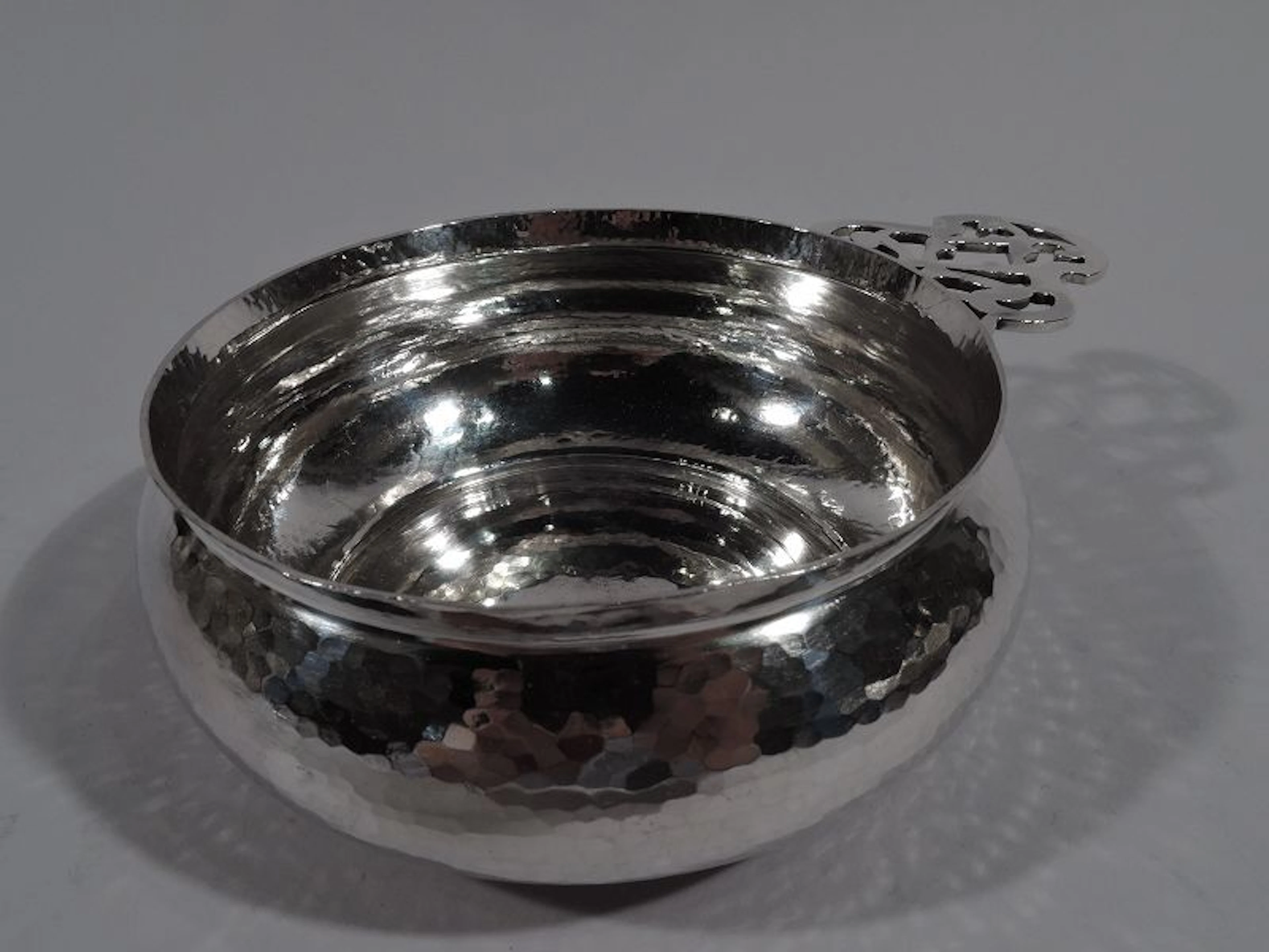 Antique American Craftsman Hand Hammered Sterling Silver Porringer