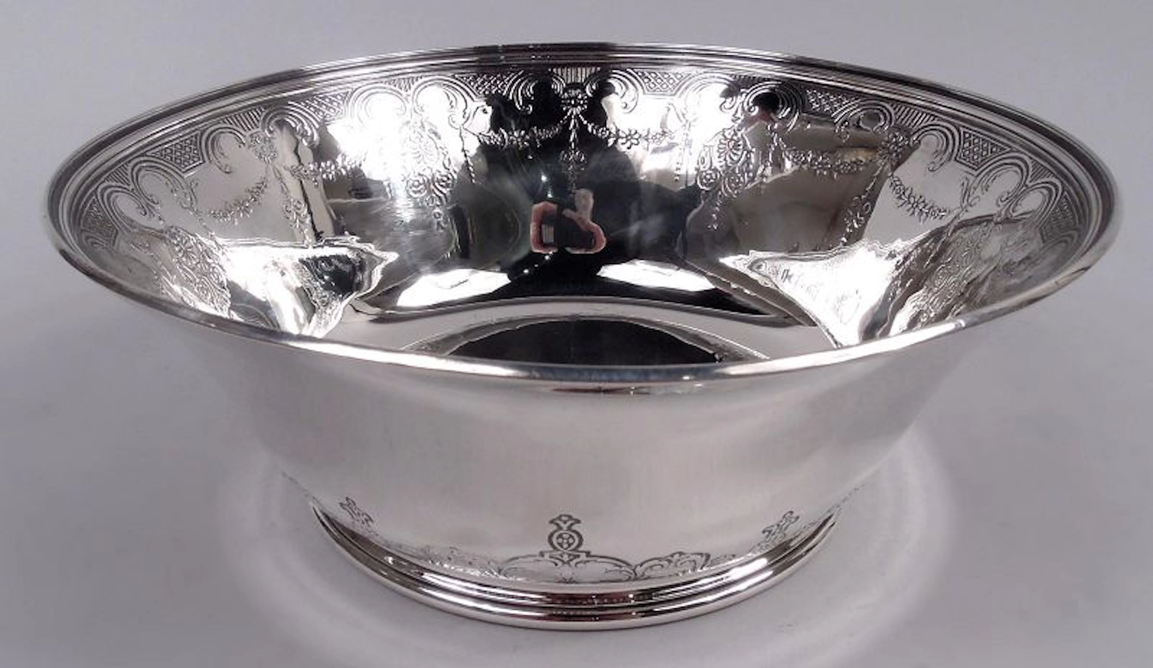 Antique Tiffany Edwardian Classical Sterling Silver Bowl