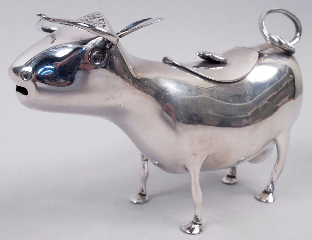 Traditional Dutch Silver Cow Creamer 1955