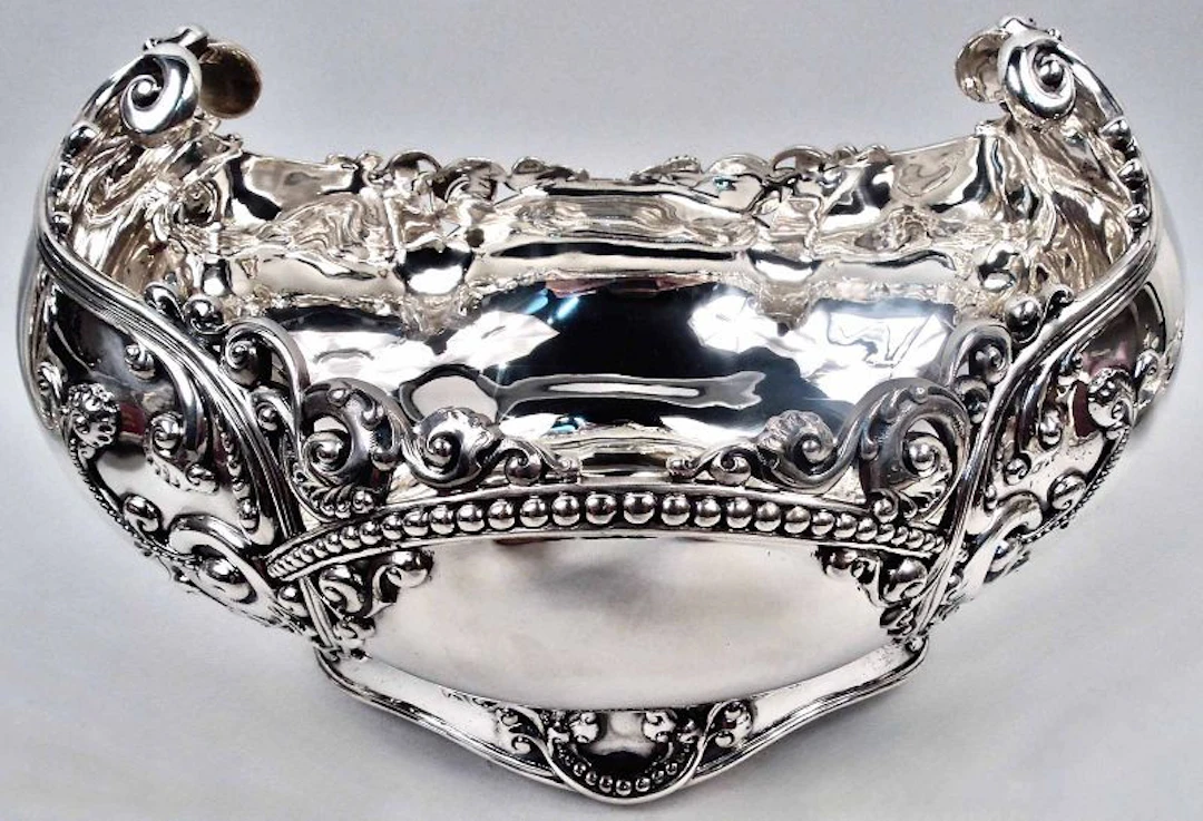 Antique Tiffany Victorian Classical Sterling Silver Centerpiece Bowl