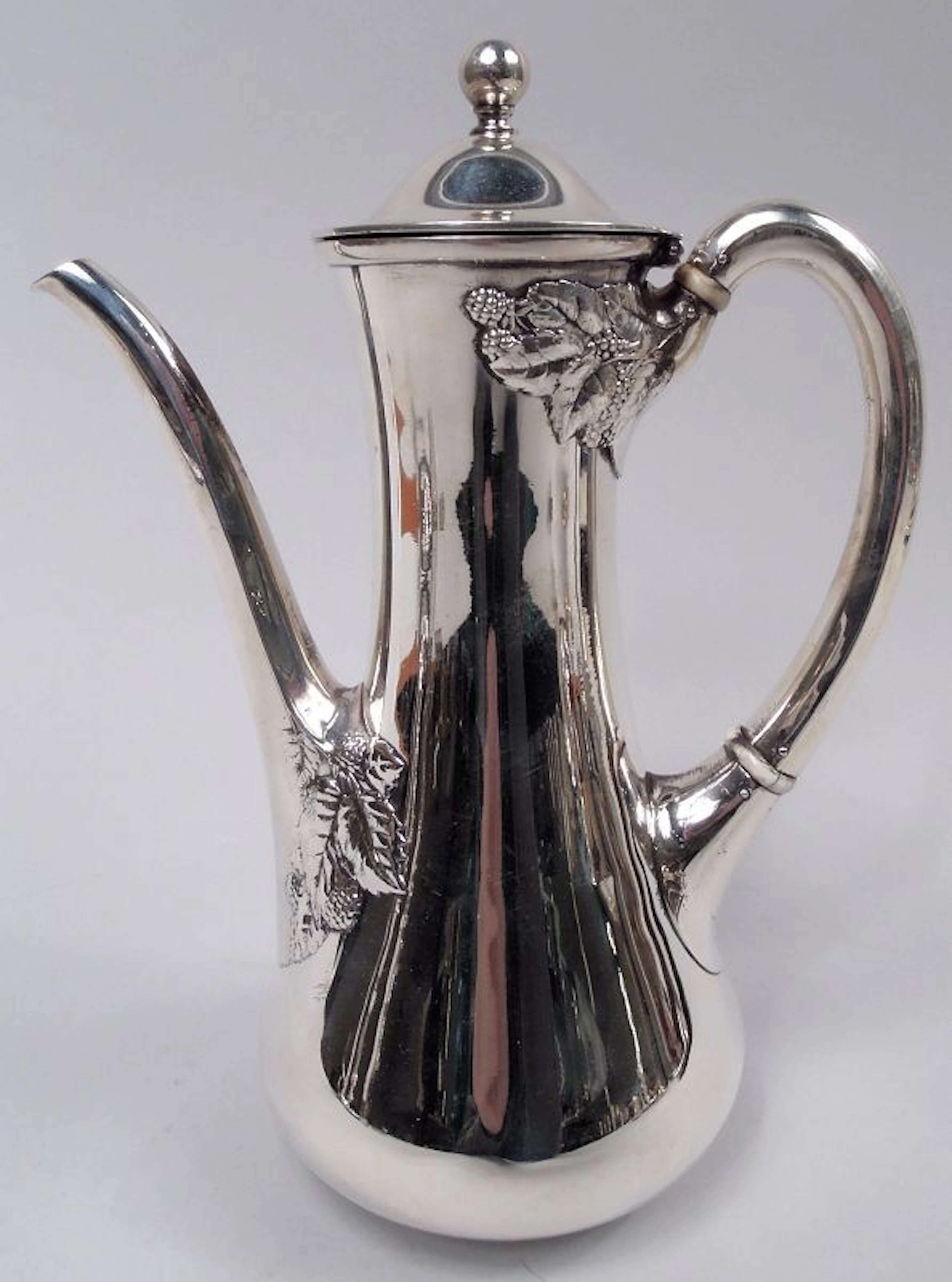Antique Tiffany Blackberry Sterling Silver Coffeepot