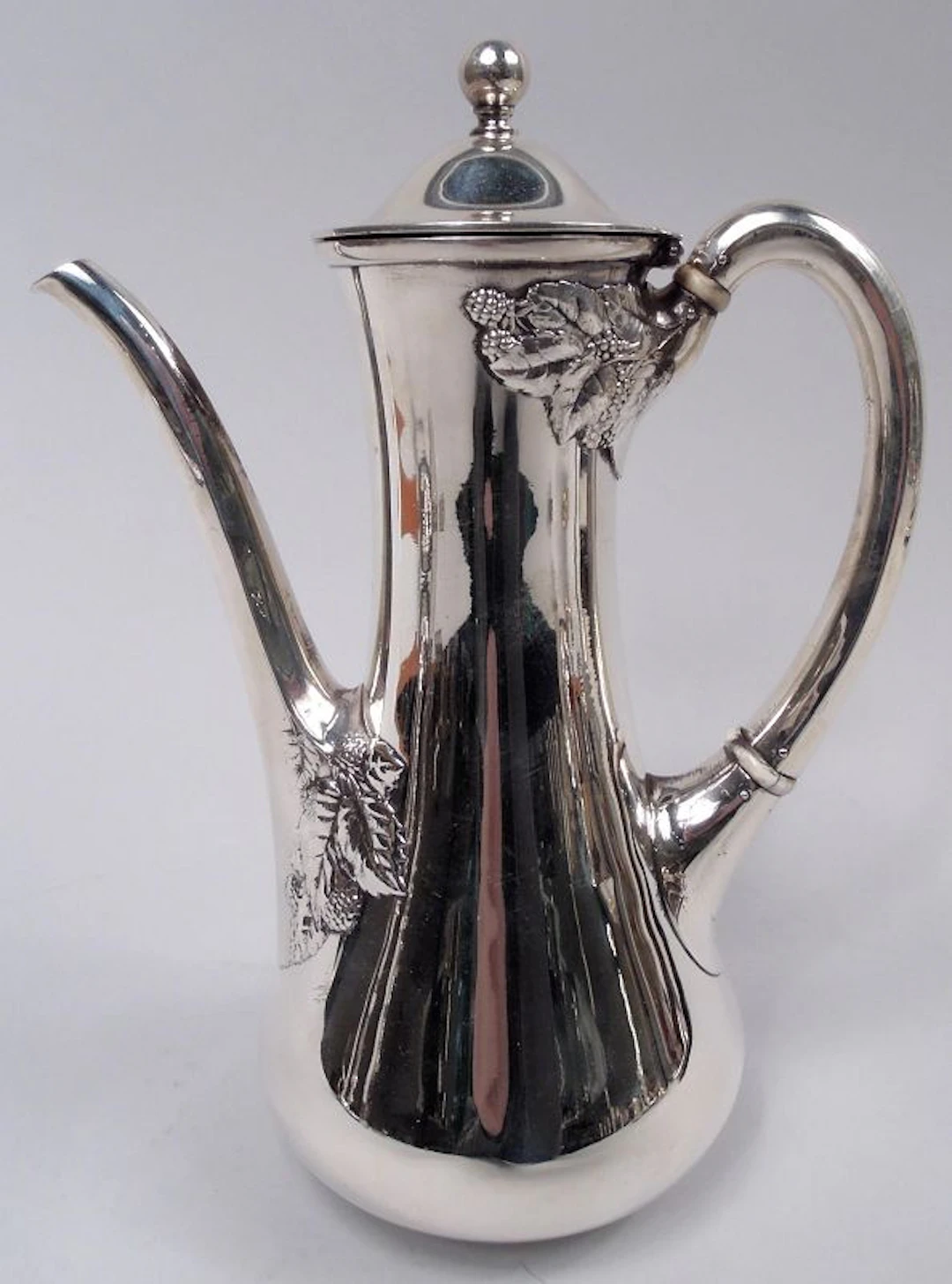 Antique Tiffany Blackberry Sterling Silver Coffeepot