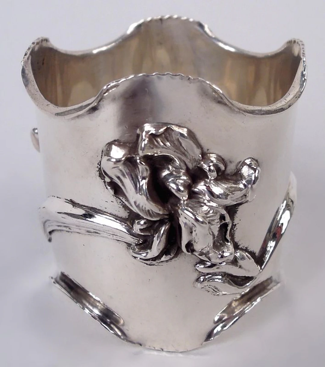 Antique American Art Nouveau Sterling Silver Napkin Ring