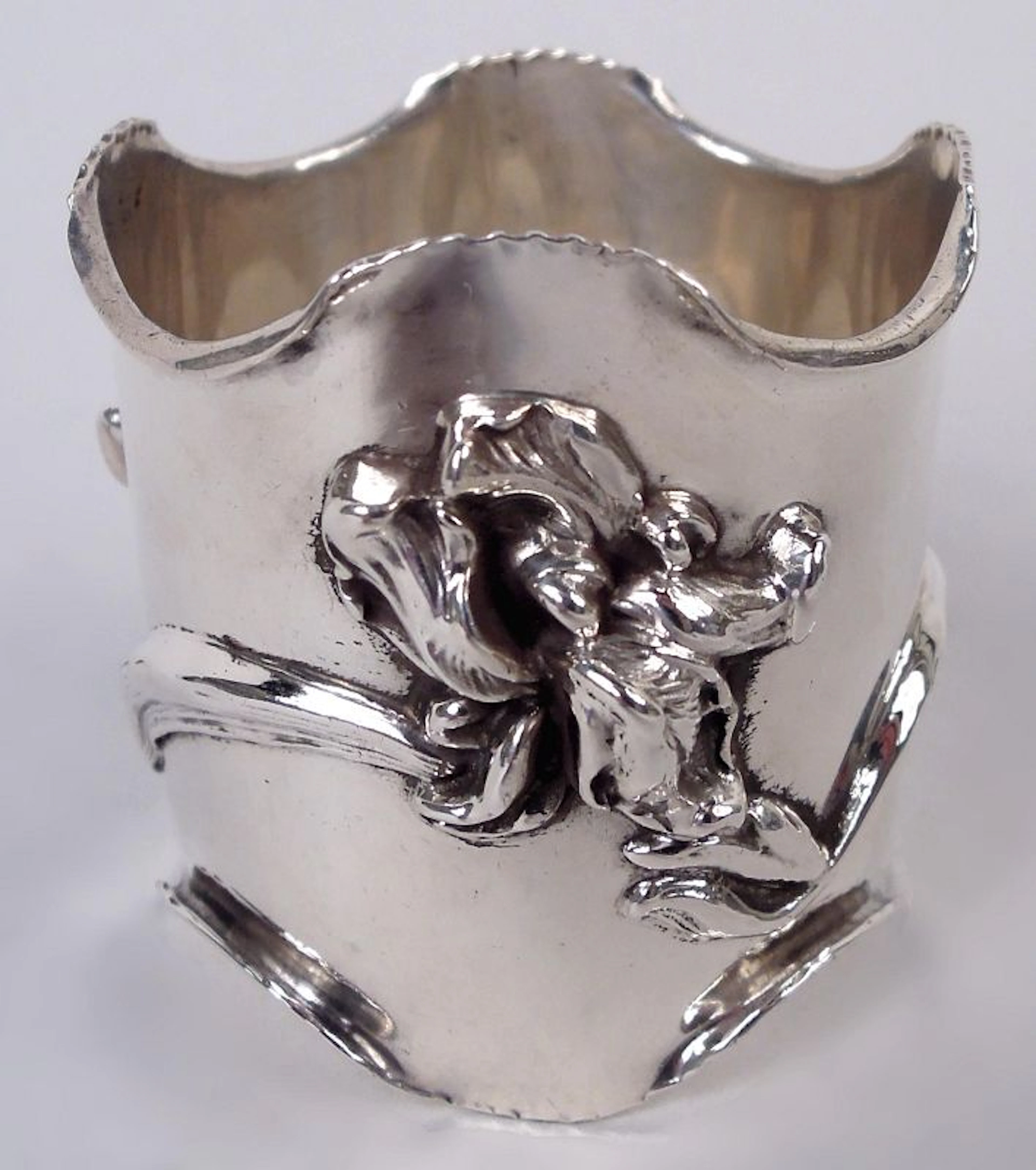 Antique American Art Nouveau Sterling Silver Napkin Ring