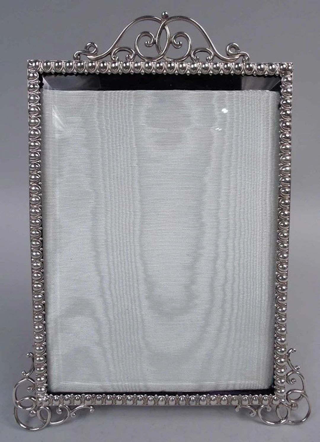Antique English Victorian Classical Sterling Silver Picture Frame 1898