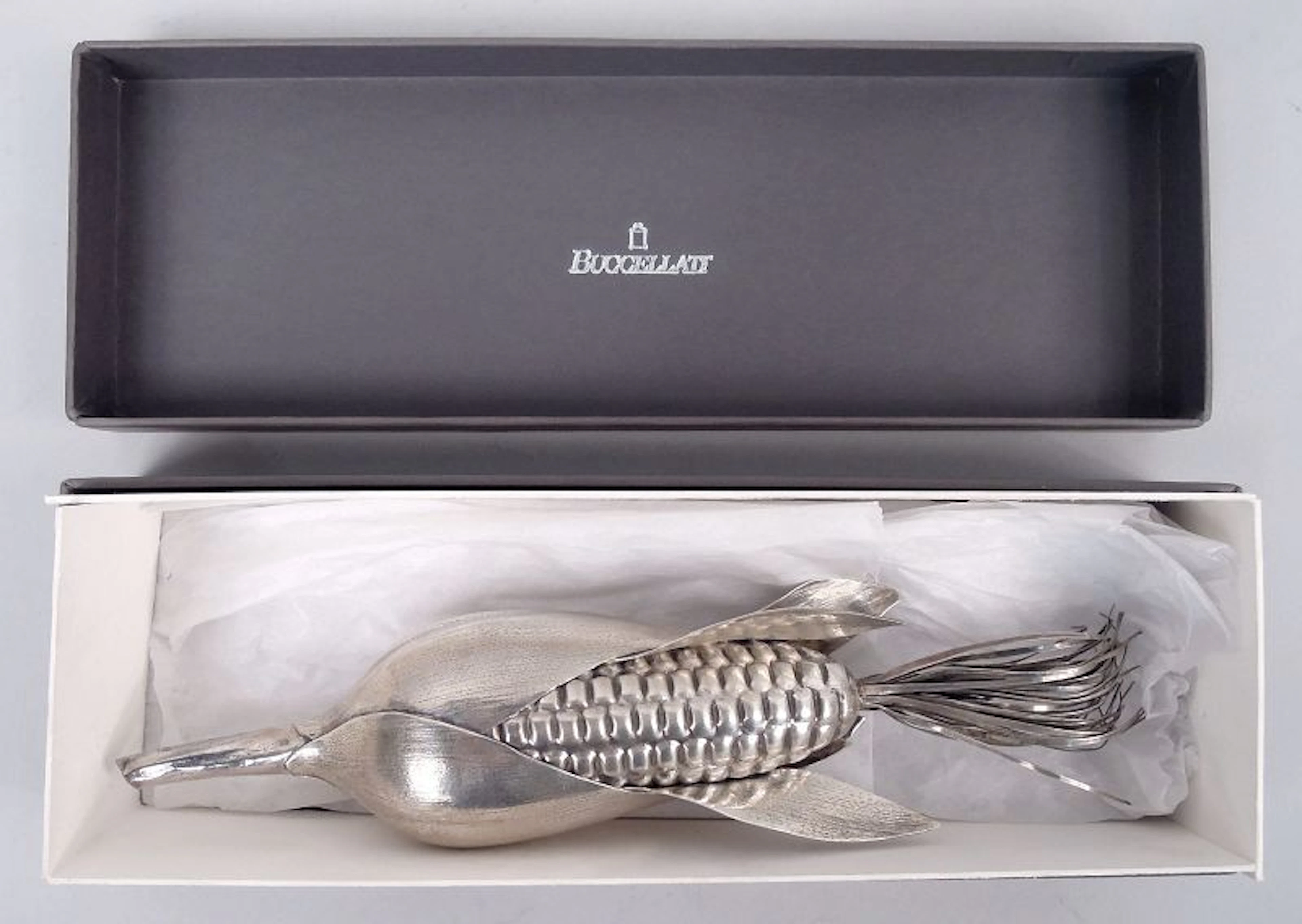 Buccellati Italian Modern Sterling Silver Corncob Ornament