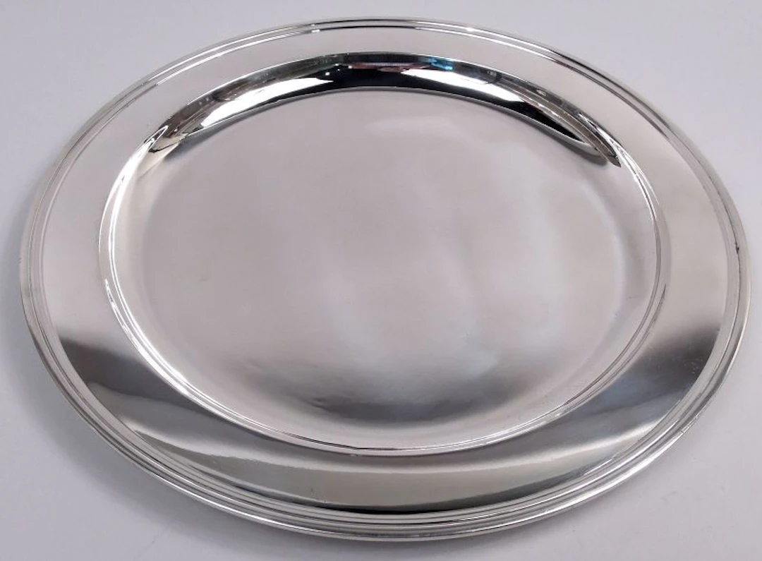 Tiffany American Modern Deep and Heavy Sterling Silver 13-Inch Tray