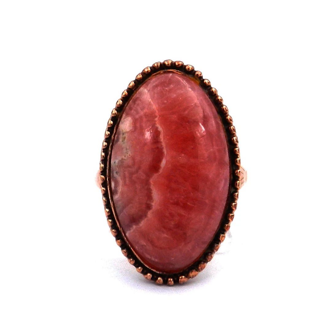Antiker Marquise Ring in 14K Gold mit Rodochrosit