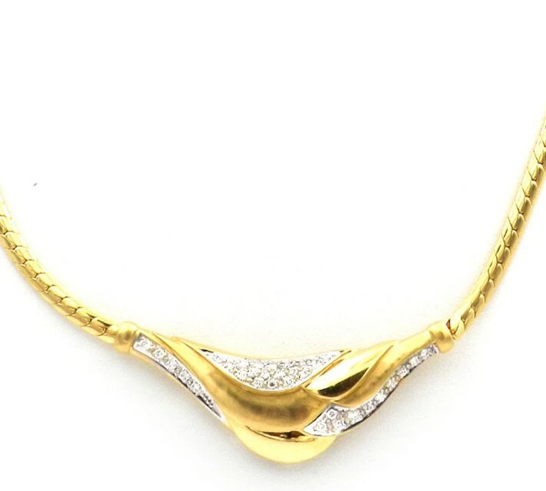Diamant Collier mit 0,42 ct lupenreinen Brillanten in 14K Gold