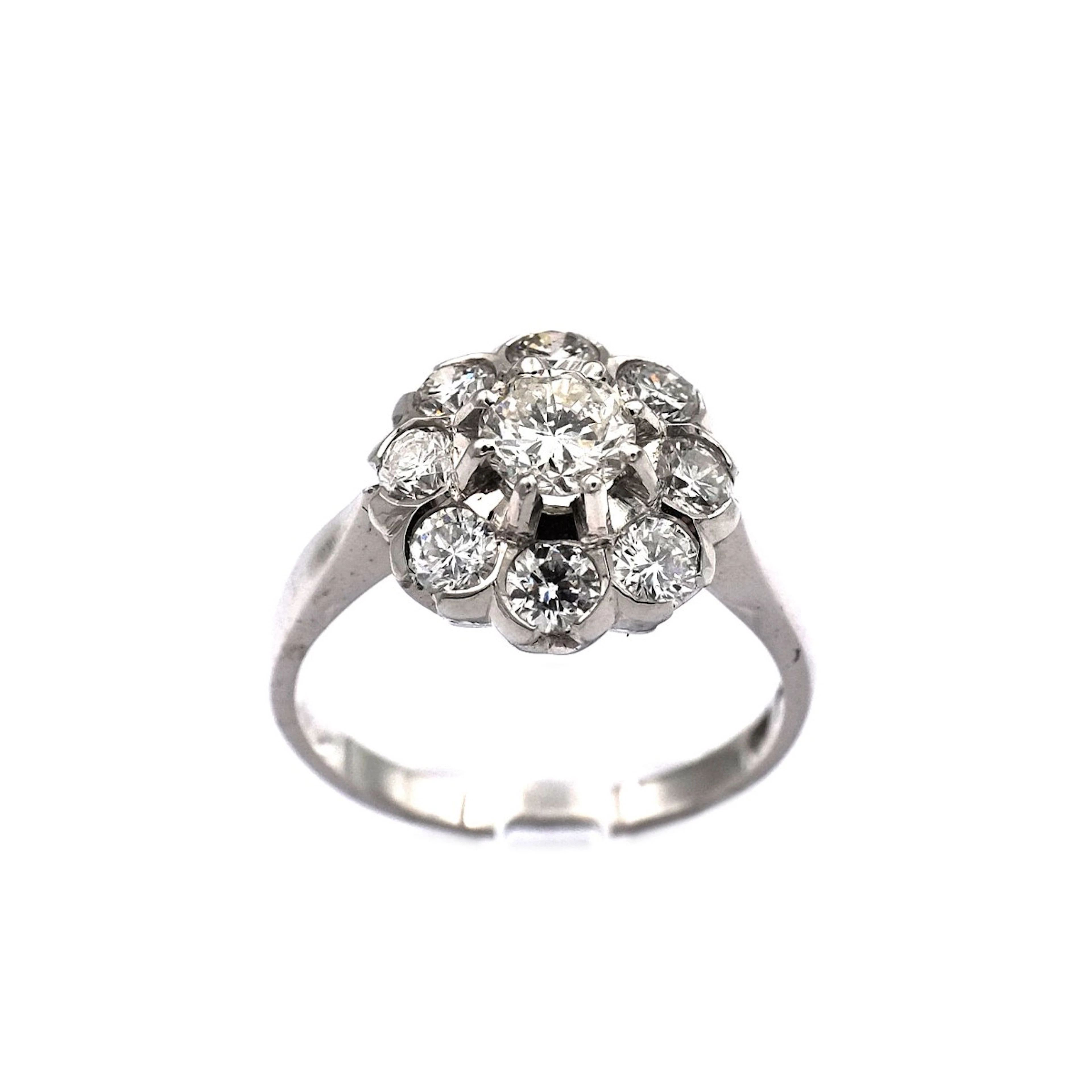 Vintage 1.9 ct Diamant Ring in Weißgold, um 1960