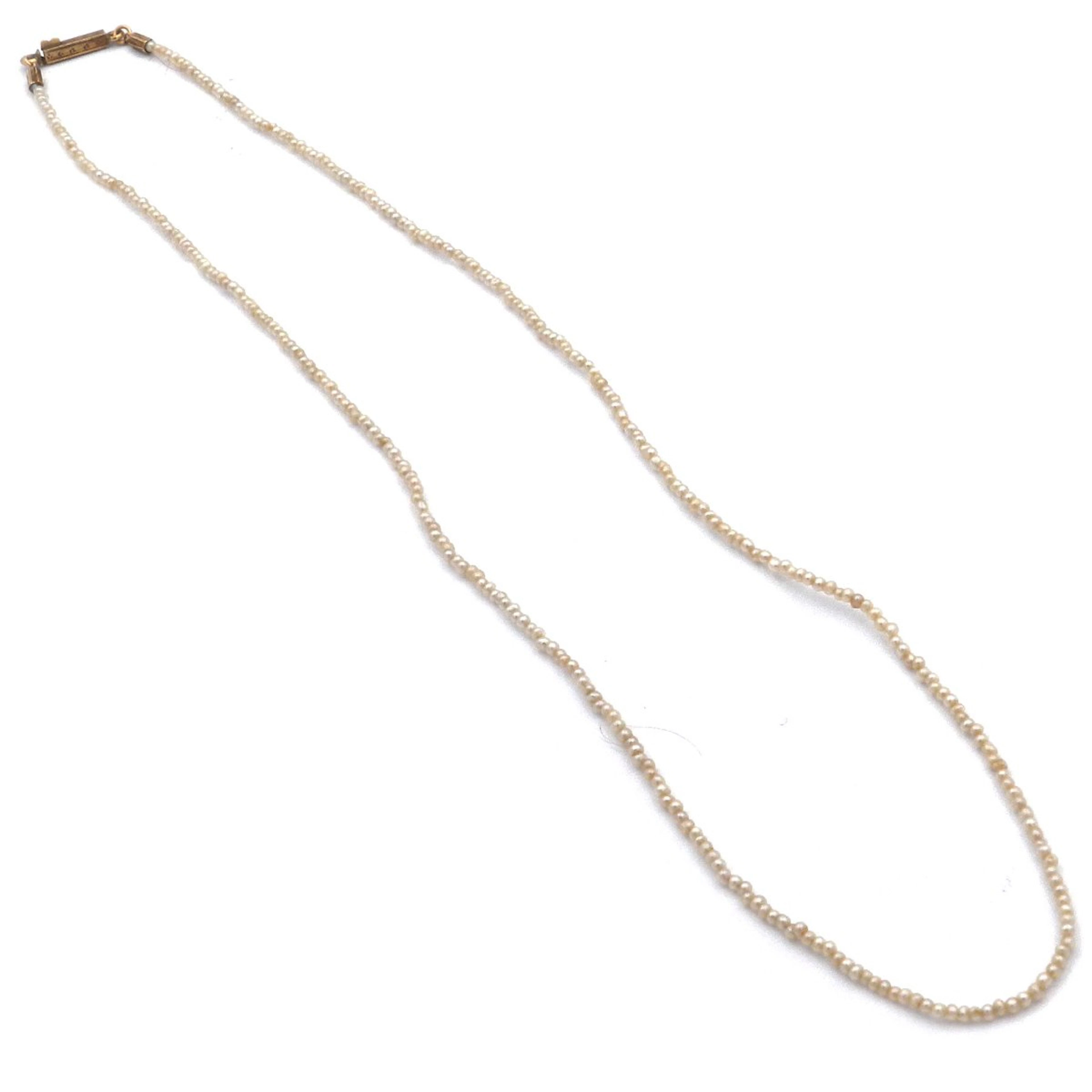 Antike Saatperlenkette – Orientperlen Kette mit 18K Gold Schließe, um 1820