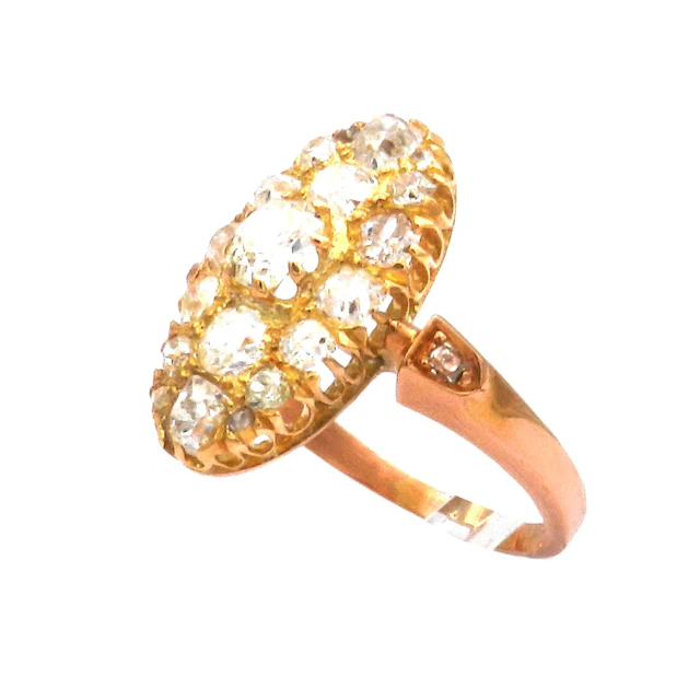 Antiker 1.8 ct Diamant Ring in Marquisering in 18K Gold um 1880