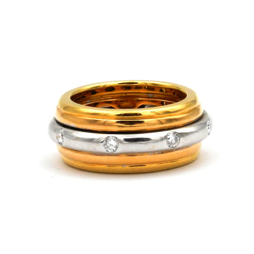 Diamant Ring – Drehring mit 0.42 ct Brillanten in 18K Gold