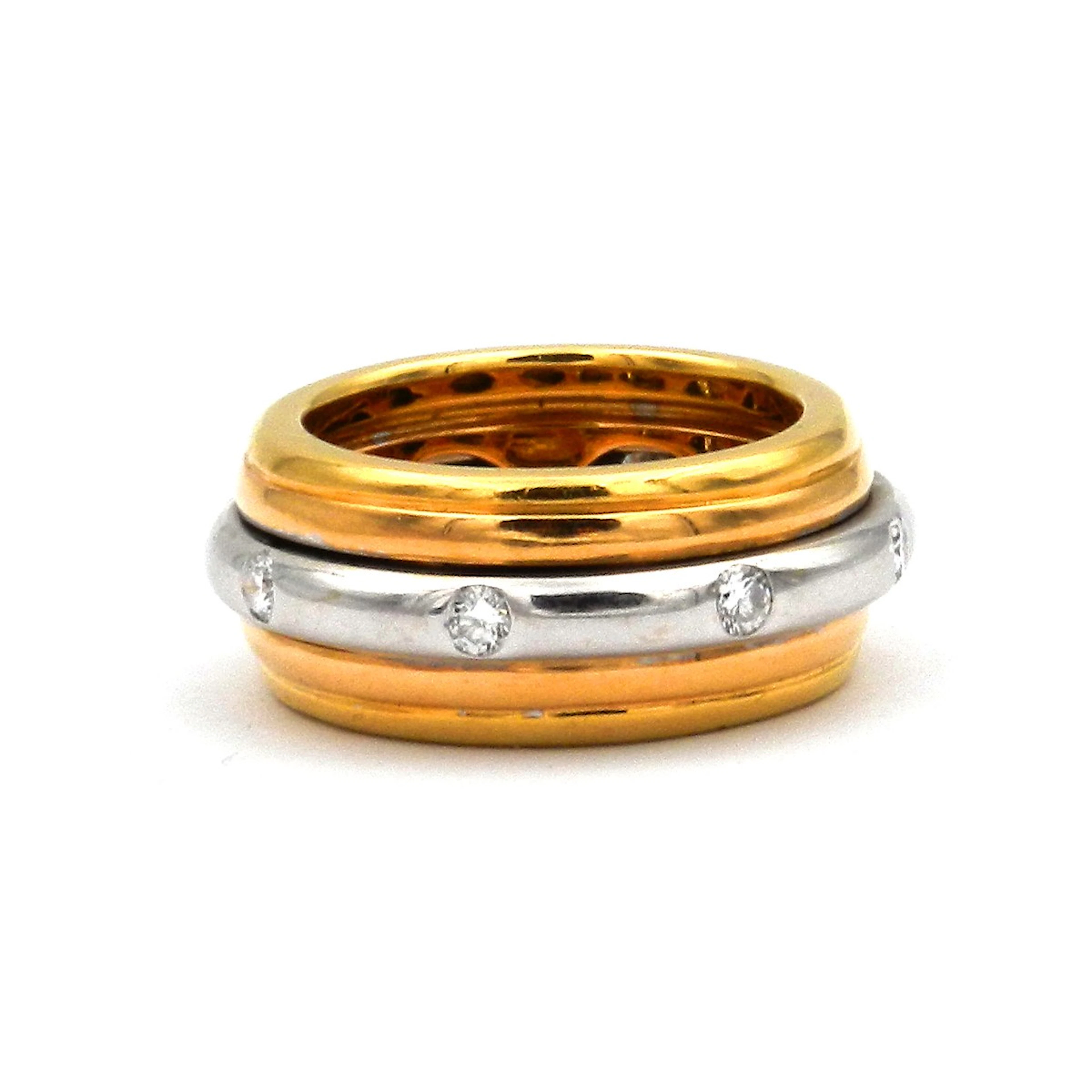 Diamant Ring – Drehring mit 0.42 ct Brillanten in 18K Gold