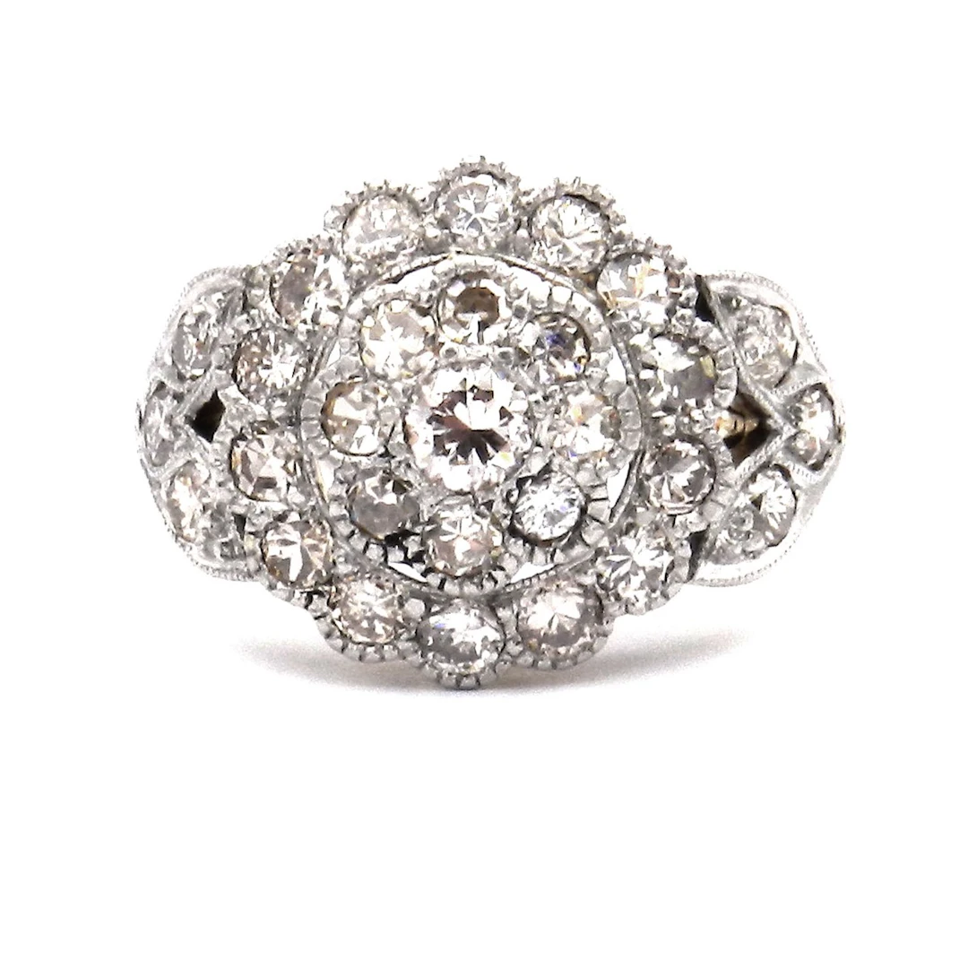 Antiker 1.65 ct Diamant Ring 14K Gold und Platin, um 1910