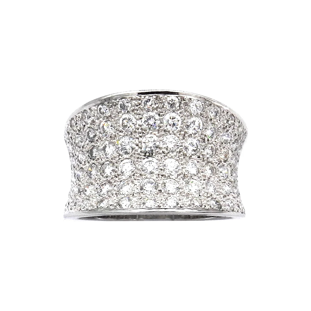 Pavé Diamant Ring – Moderner Bandring mit 1.6 ct Brillanten in 18K Weißgold