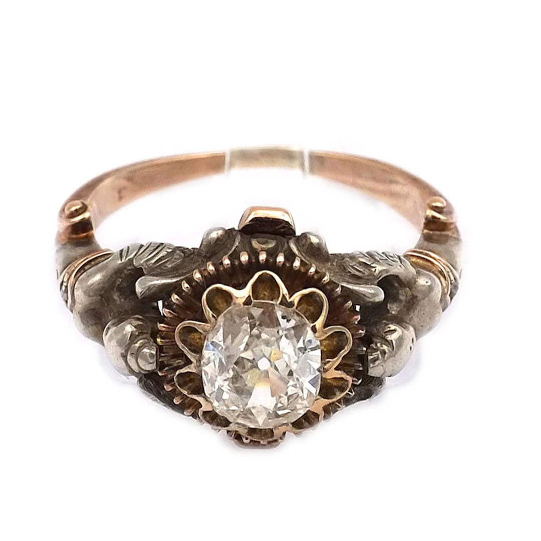 Antiker Diamant Ring mit 0.7 ct Altschliffdiamant, um 1880