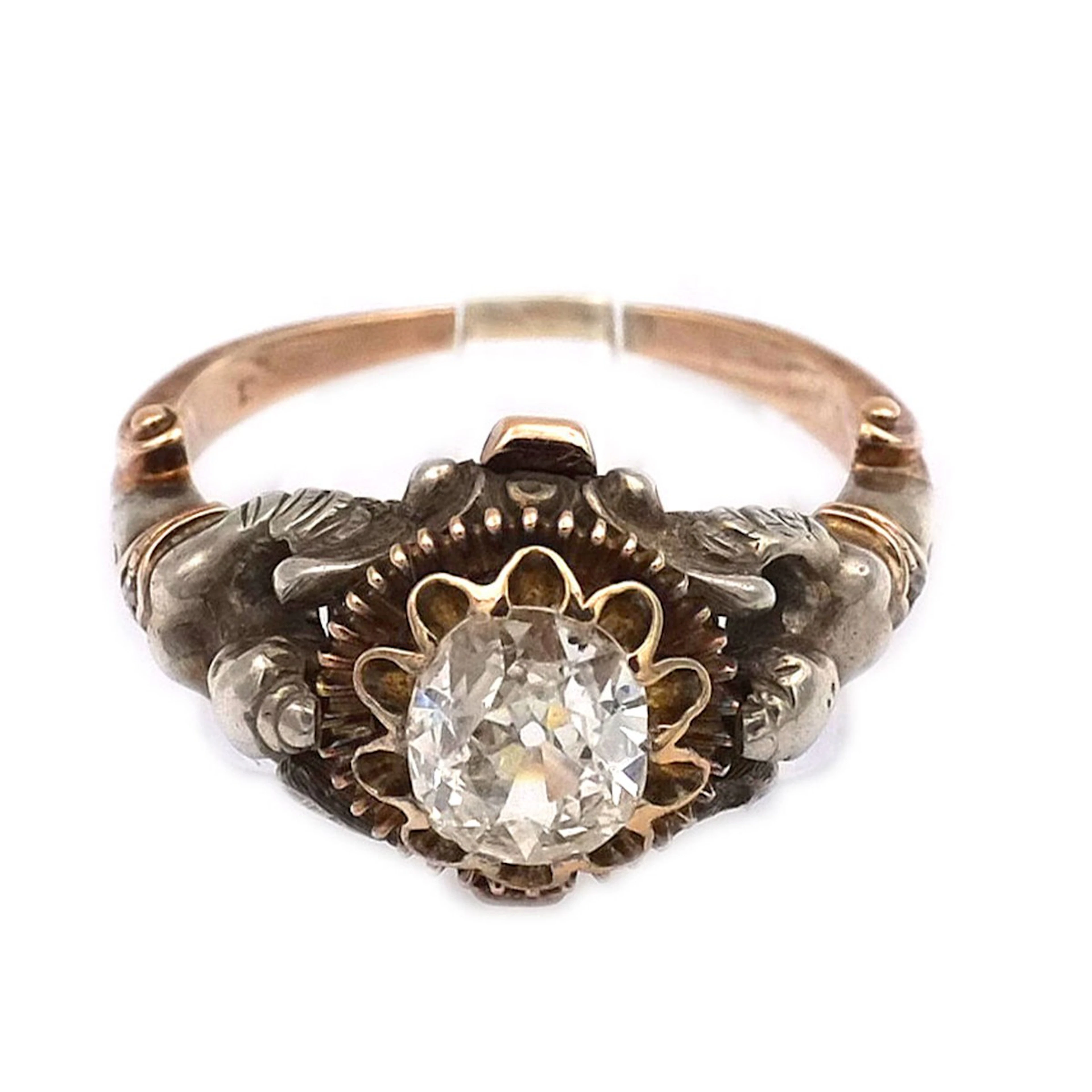 Antiker Diamant Ring mit 0.7 ct Altschliffdiamant, um 1880