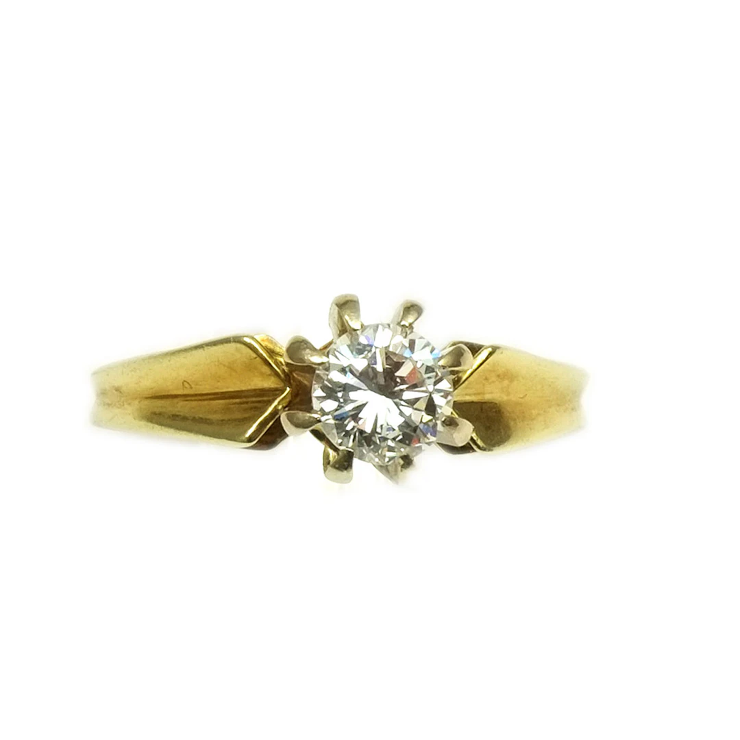 Diamant Solitär Ring mit 0.75 ct Brillant (Natürlich) – Vintage Verlobungsring