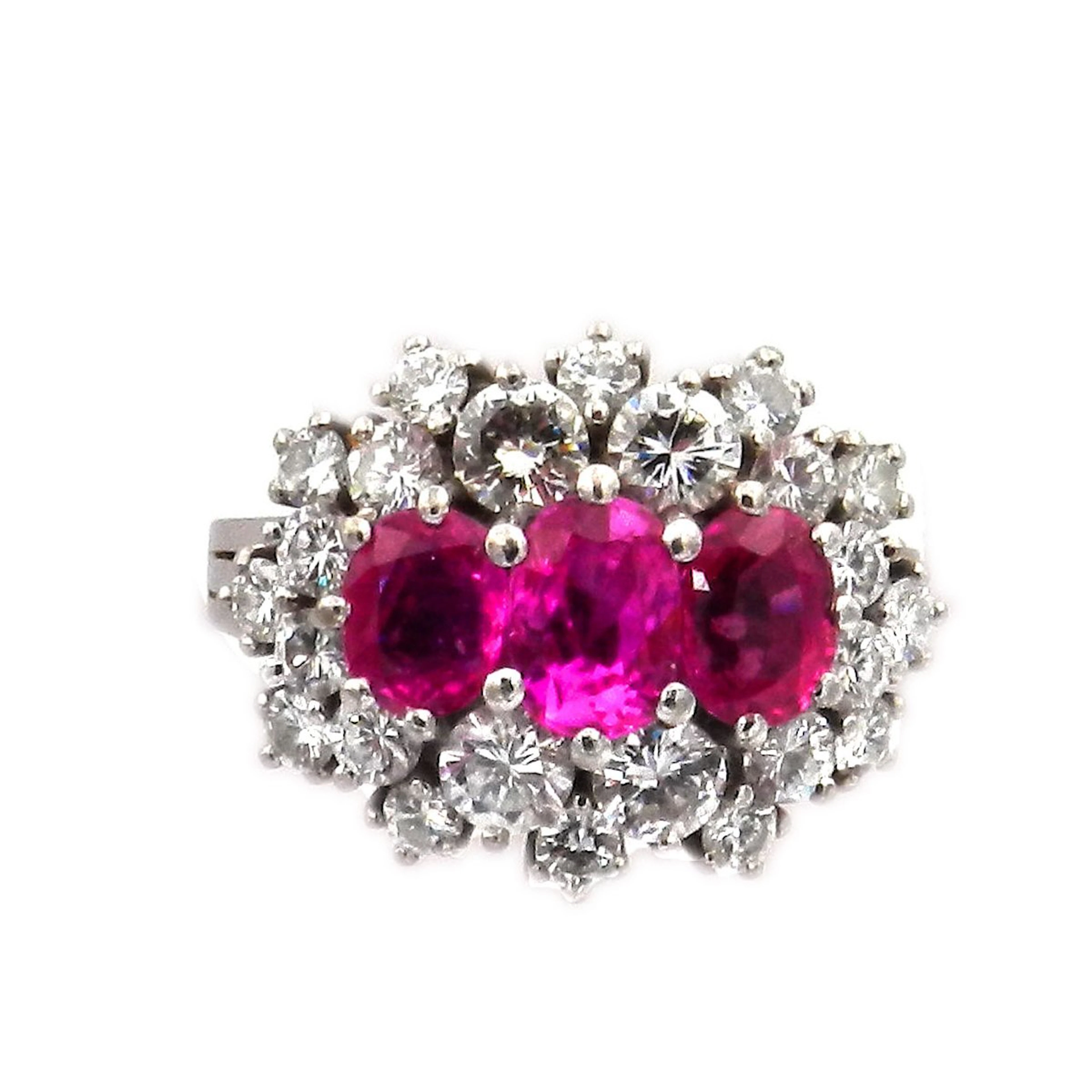 Rubin Diamant Ring mit 2.86 ct No Heat Burma Rubinen und 2.05 ct Brillanten