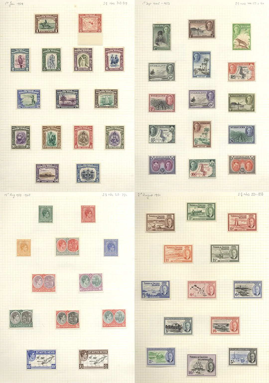 BRITISH COMMONWEALTH KGVI M collection housed in two 'Swing-o-Ring' albums