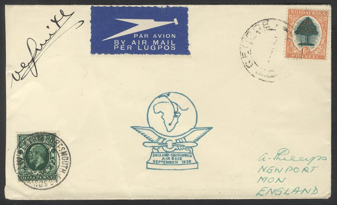 SOUTHERN AFRICA 1936 Schlesinger Air Race