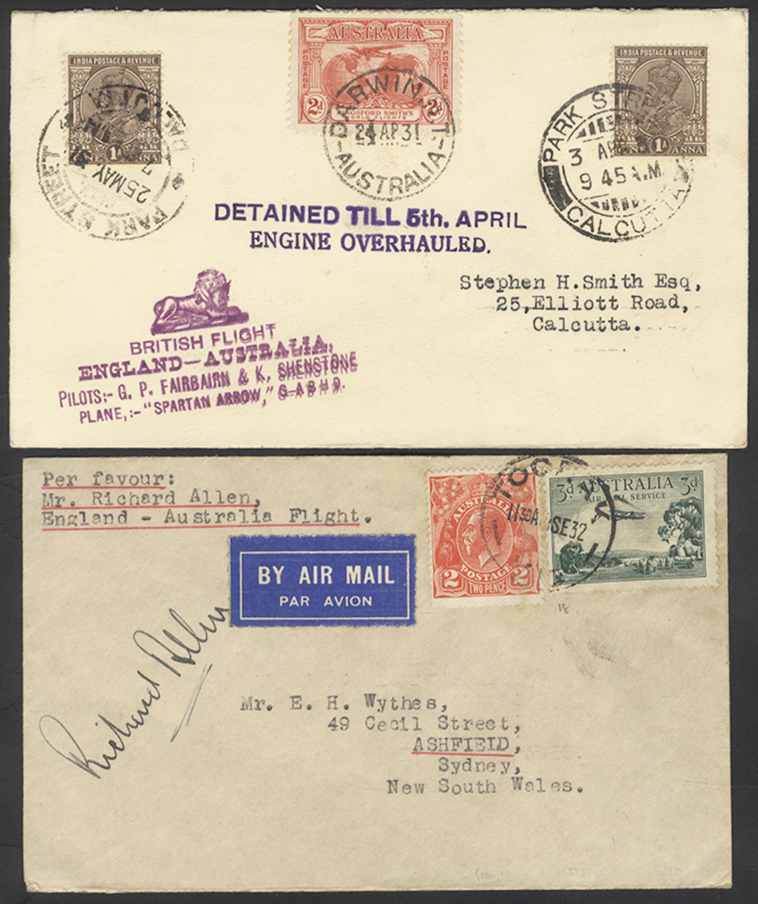 AUSTRALIA 1931 (Feb 19) Fairburn and Shenstone cover with...