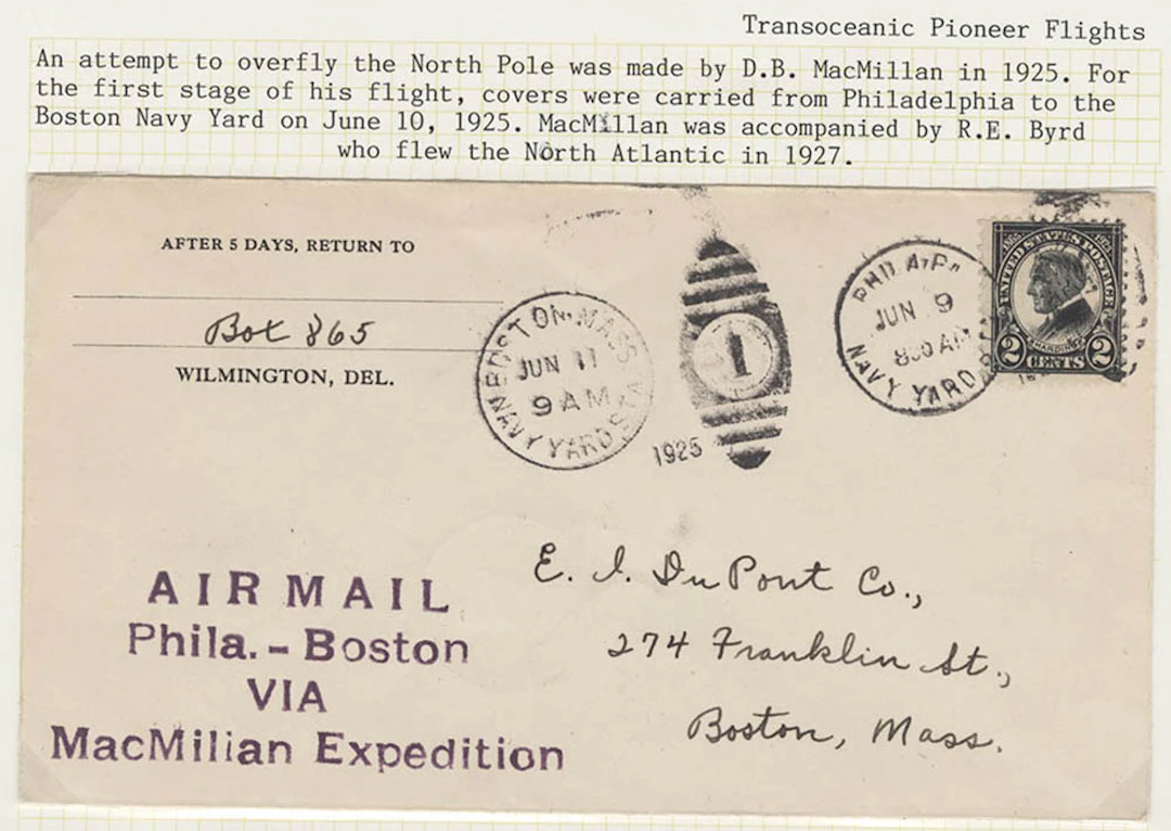 USA 1925 (Jun 9) MacMillan Expedition Philadelphia to...