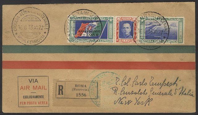 ITALY 1933 Balbo Transatlantic Rome to New York Balbo...