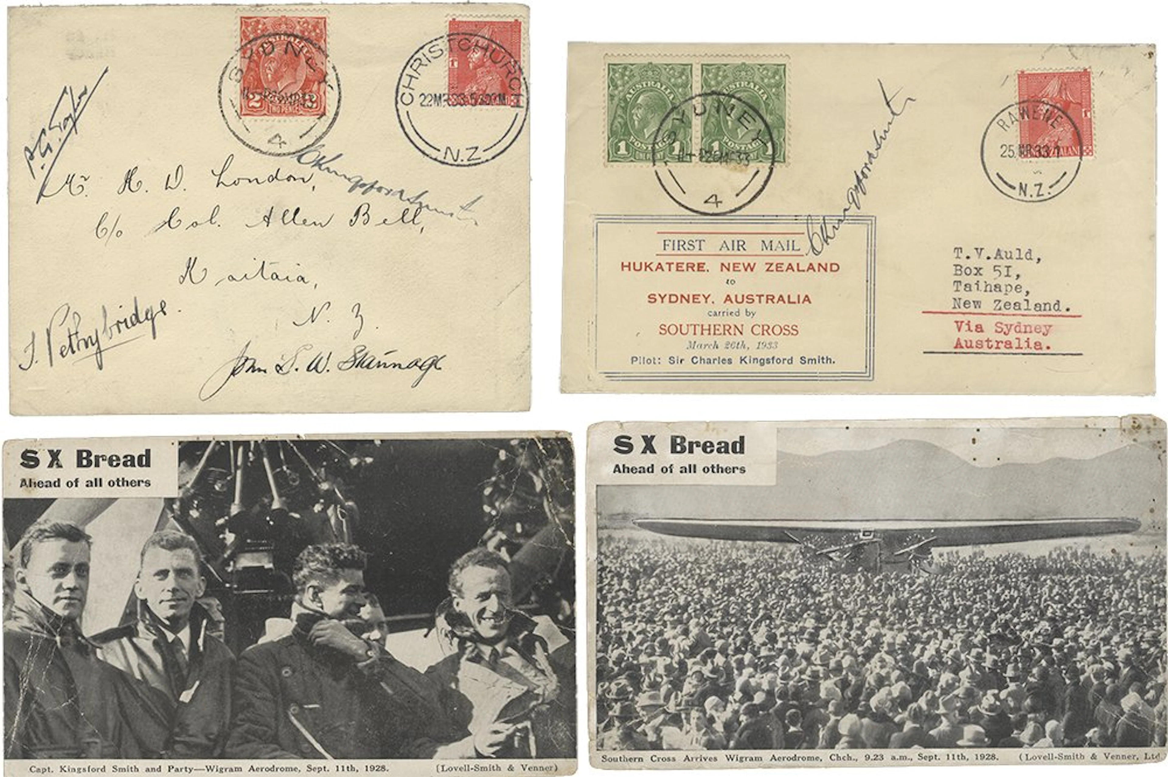 AUSTRALIA 1933 (Mar 22) Trans-Tasman Christchurch to Sydney flight cover