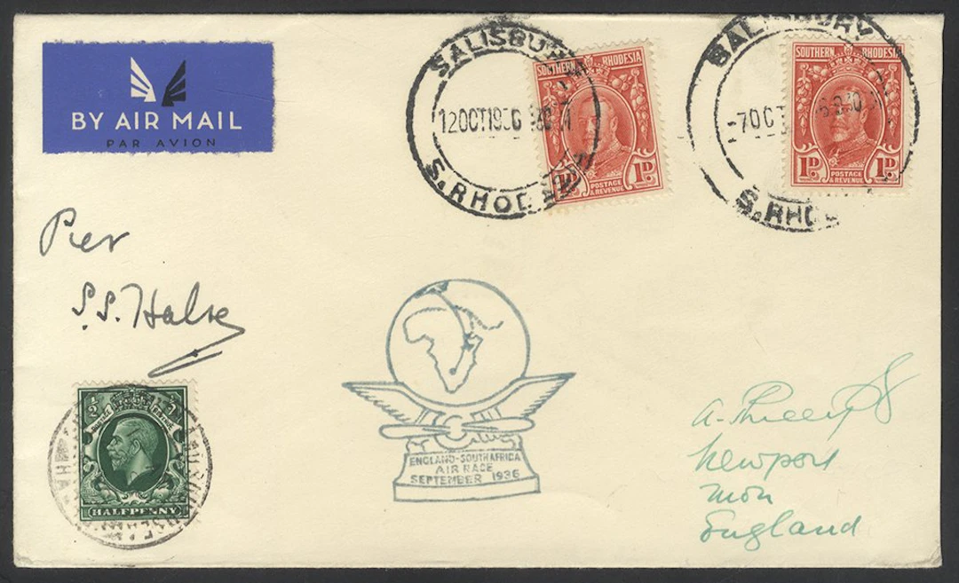 SOUTHERN AFRICA 1936 Schlesinger Air Race