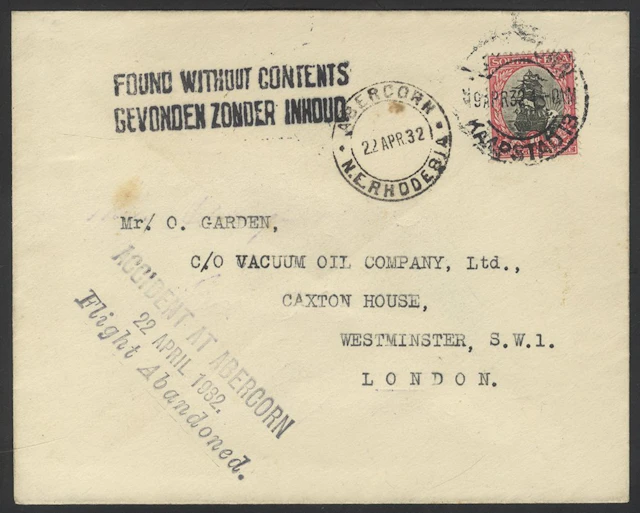 SOUTHERN AFRICA 1931 cover from Cape Town (9 APR 32) to London