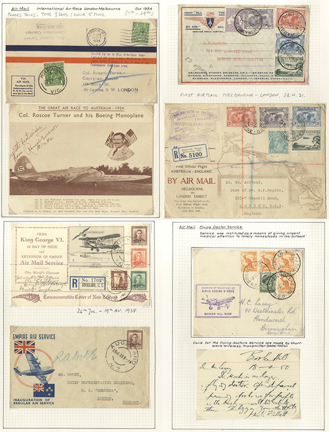 AUSTRALIA collection comprising over 130 flight covers...