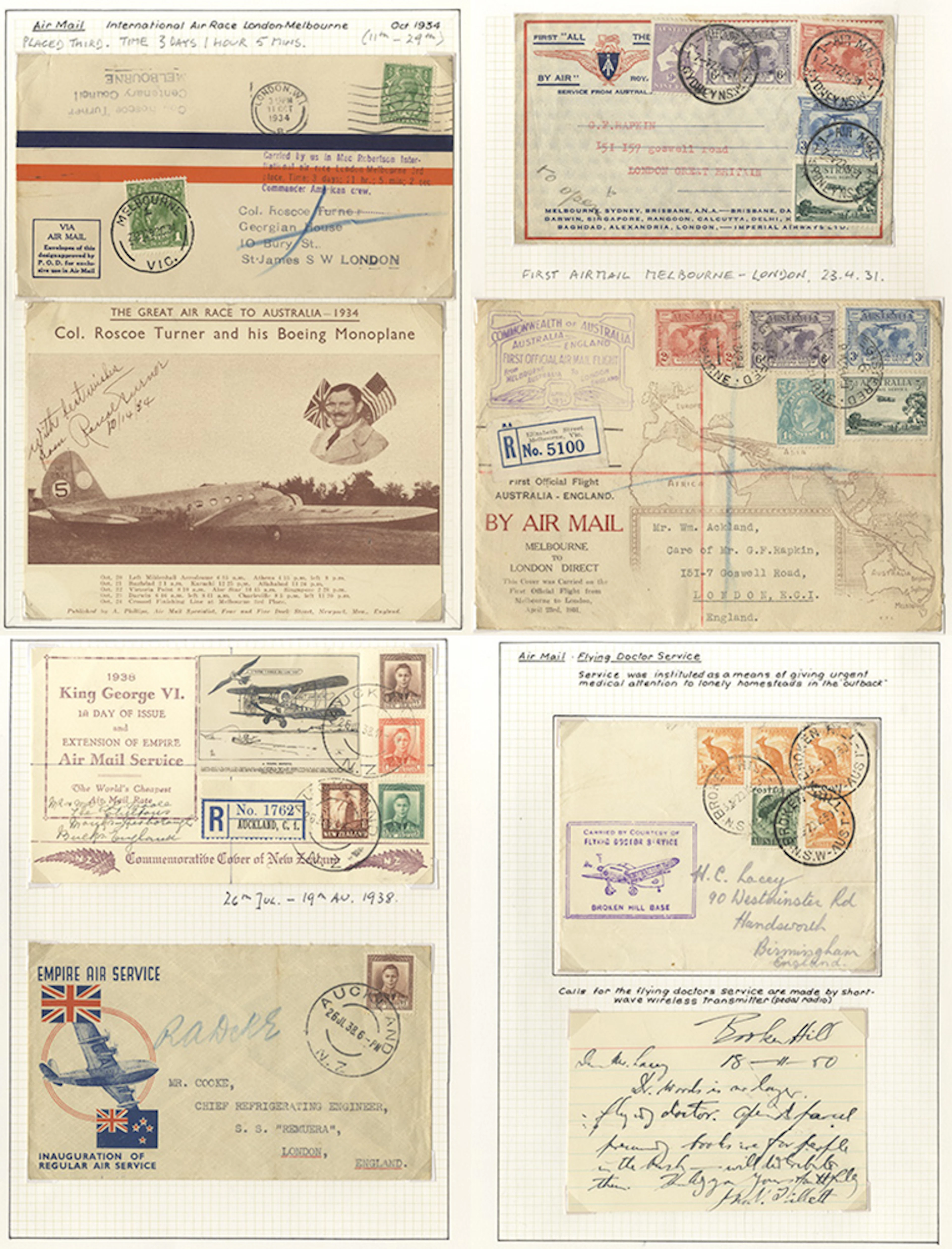AUSTRALIA collection comprising over 130 flight covers...