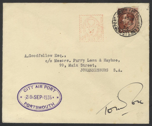 SOUTHERN AFRICA 1936 Schlesinger Air Race