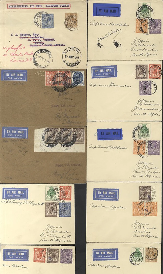 SOUTHERN AFRICA 1929 Flights connecting to the arrival of...