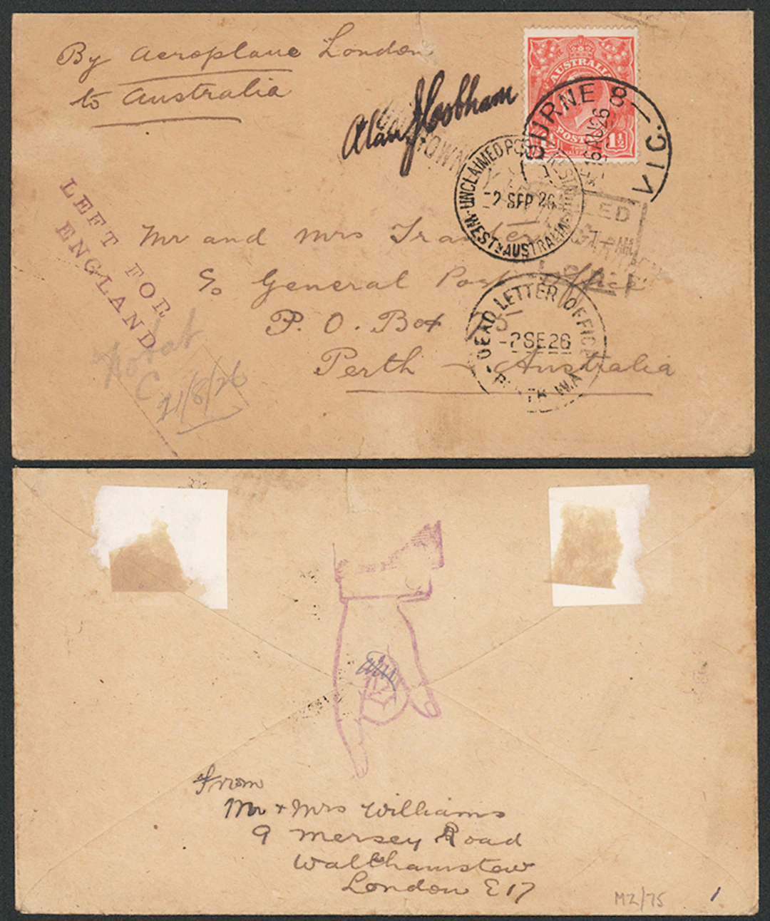 AUSTRALIA 1926 (30 Jun) Sir Alan Cobham London to...
