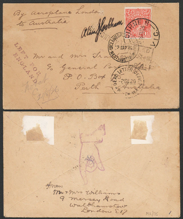 AUSTRALIA 1926 (30 Jun) Sir Alan Cobham London to...