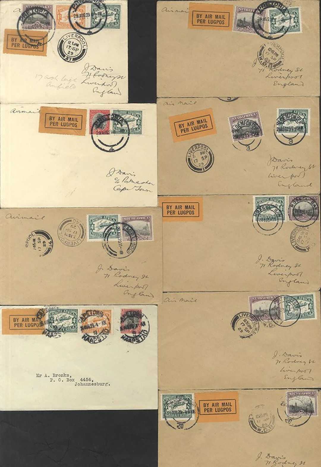 SOUTHERN AFRICA 1929 Flights connecting to the arrival of...