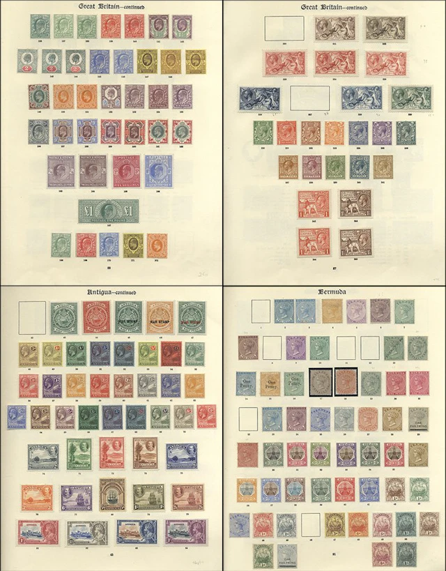 BRITISH EMPIRE 1840-1936 M collection in a fine pair of Imperial printed albums