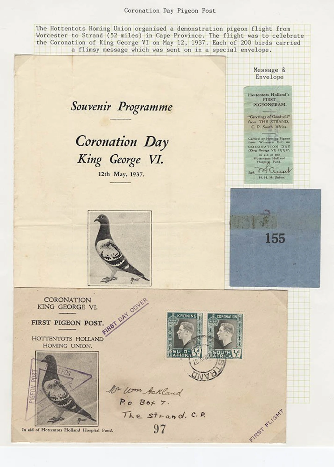 SOUTHERN AFRICA 12th May 1937 - Coronation Day - the...