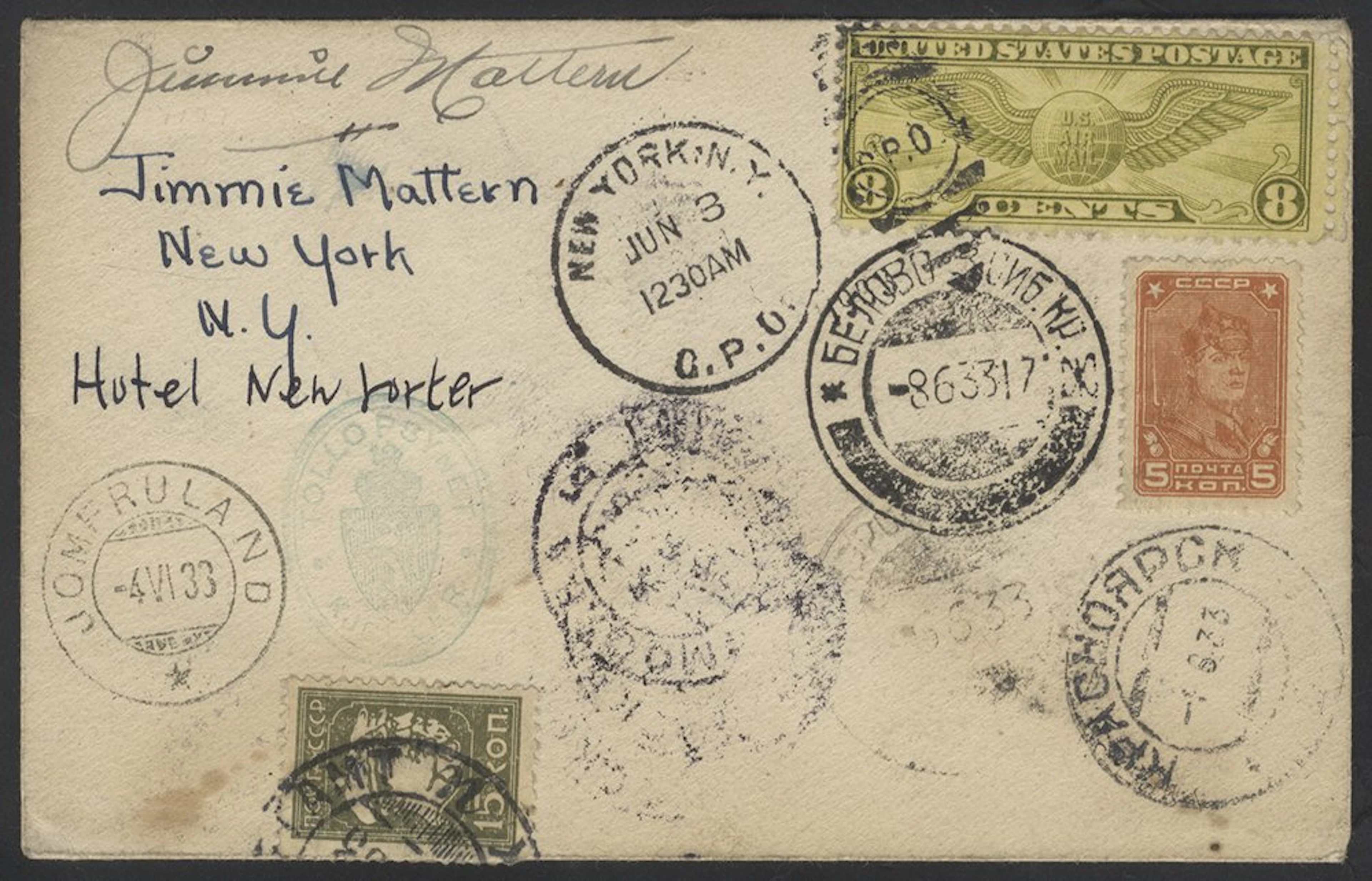 USA 1933 (Jun 3) a second attempt at the round the world...