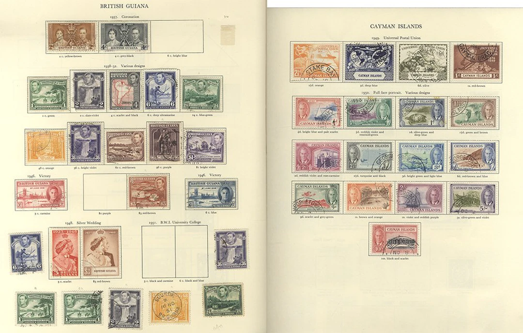 BRITISH COMMONWEALTH 1937-52 U collection in a Crown printed album