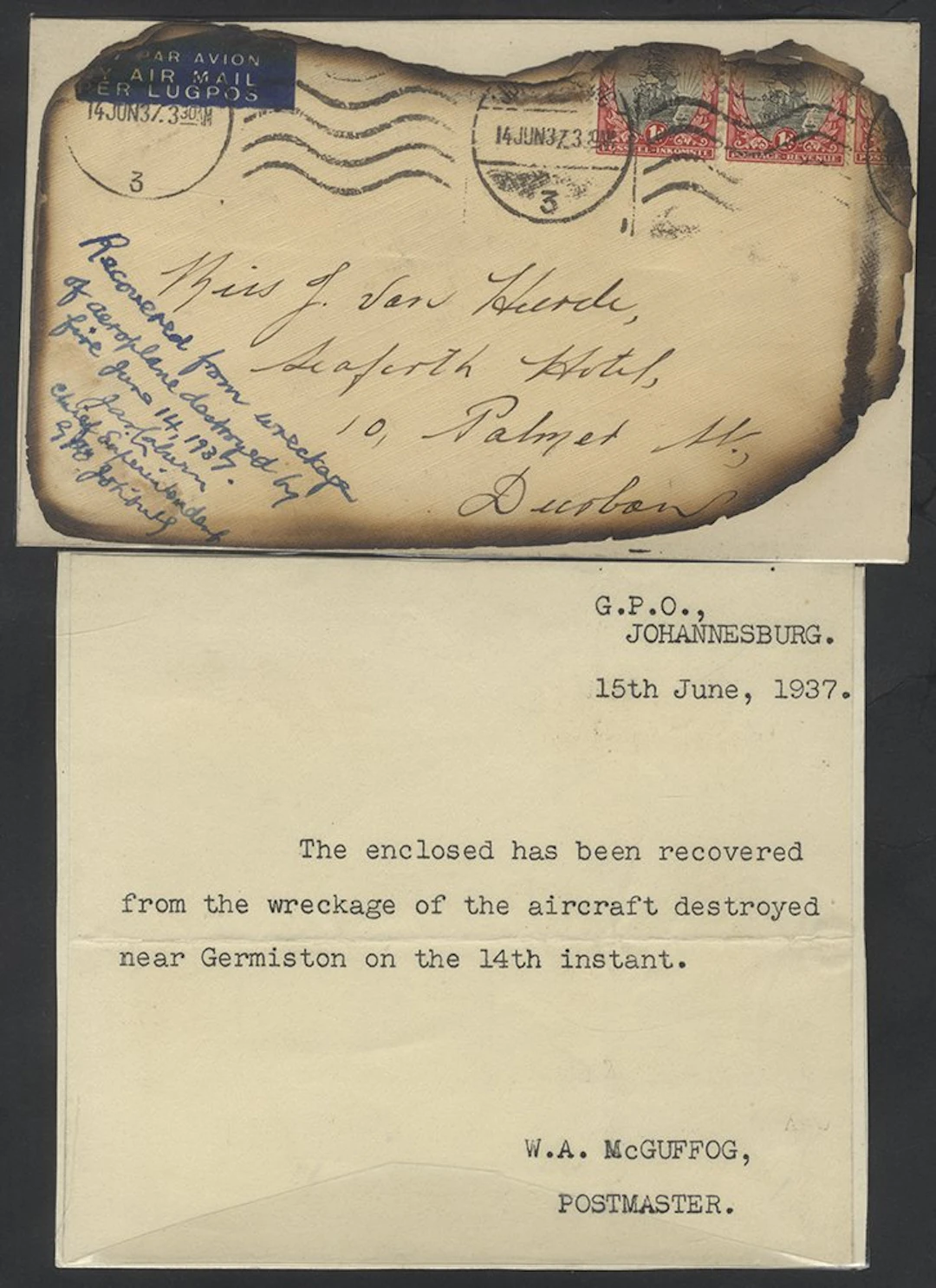 SOUTHERN AFRICA 14th June 1937 the South African Airways...