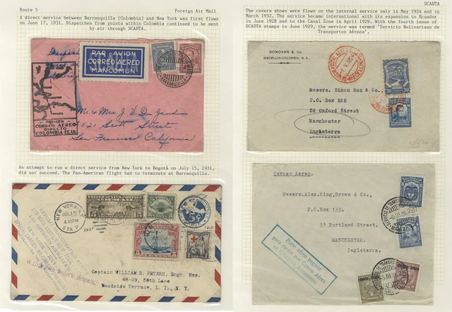 COLOMBIA SCADTA 1923-32 group of covers (9) with 1923...