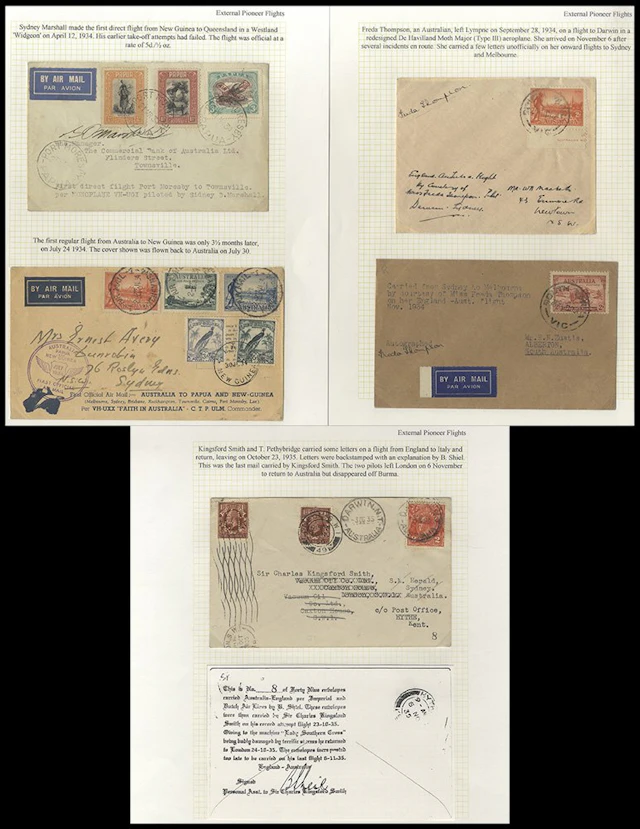 AUSTRALIA 1934 group of flight covers (5) with Sydney...
