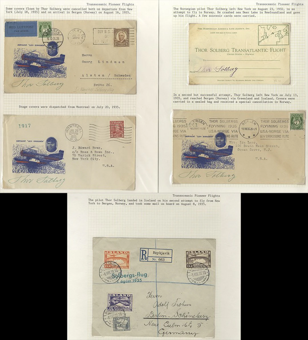 NORWAY Thor Solberg (pilot) group of commem covers (3)...